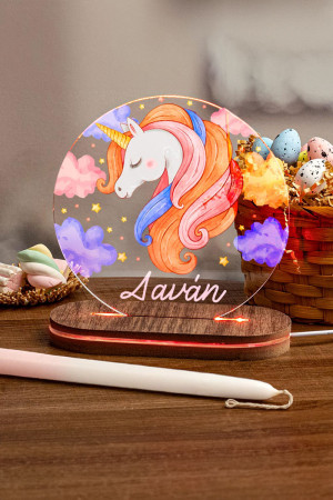 Φωτιστικό Led με Δώρο Λαμπάδα, Cloud Unicorn