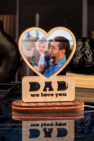 Επιτραπέζιο Φωτιστικό Led, Δώρο για Πατέρα, Dad Heart
