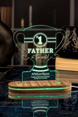 Επιτραπέζιο Φωτιστικό Led, Δώρο για Πατέρα, Dad Award