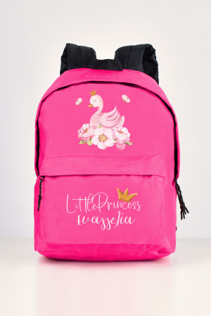 Σχολική Τσάντα Δημοτικού, σε Χρώμα Φούξια, Pink Swan