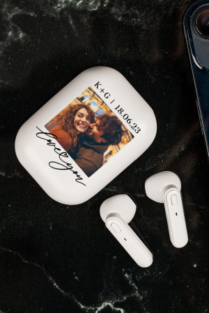 Earbud Bluetooth Handsfree Ακουστικά με Θήκη Φόρτισης & Σχέδιο Love You
