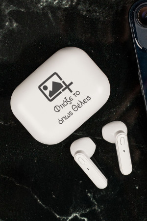 Earbud Bluetooth Handsfree Ακουστικά με Θήκη Φόρτισης & Σχέδιο DIY