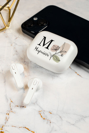 Earbud Bluetooth Handsfree Ακουστικά με Θήκη Φόρτισης & Σχέδιο Romantic Heart