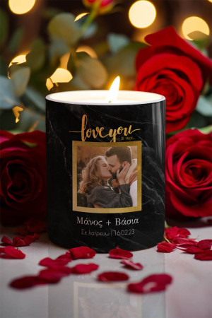 Αρωματικό Κερί, Χειροποίητο με Άρωμα Vanilla Cream, Love You
