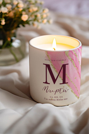 Αρωματικό Κερί, Χειροποίητο με Άρωμα Vanilla Cream, Pink Gold