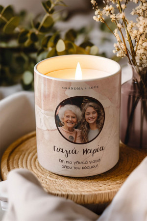 Αρωματικό Κερί, Χειροποίητο με Άρωμα Vanilla Cream, Grandma