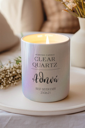 Αρωματικό Κερί, Χειροποίητο με Άρωμα Vanilla Cream, Quartz