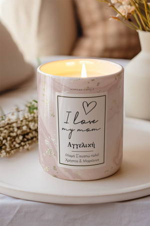 Αρωματικό Κερί, Χειροποίητο με Άρωμα Vanilla Cream, Love Mom