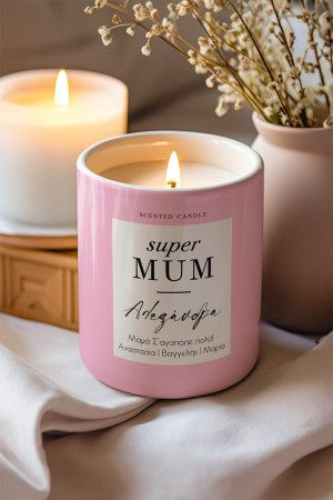 Αρωματικό Κερί, Χειροποίητο με Άρωμα Vanilla Cream, Super Mum