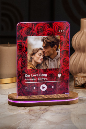 Φωτιστικο Led Προσωποποιημένο με Σχέδιο Roses Of Love