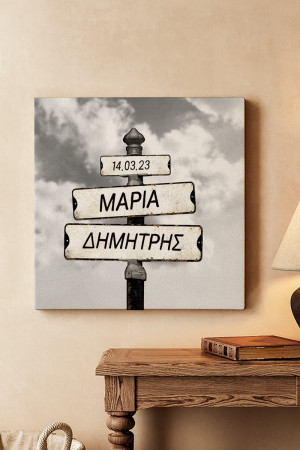 Πίνακας σε Καμβά Προσωποποιημένος με Σχέδιο Our Signs