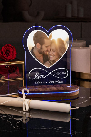 Φωτιστικό Led με Premium Λαμπάδα και Σχέδιο Infinity Love