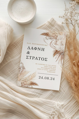 Προσκλητήρια Γάμου με σχέδιο Boho Διάθεση
