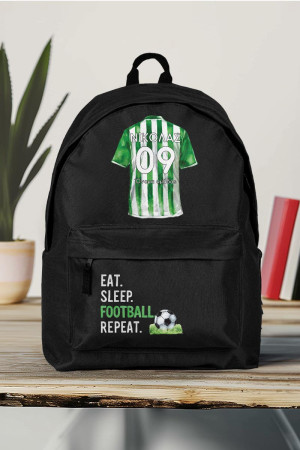 Σχολική Τσάντα Δημοτικού, Μαύρο Χρώμα, Soccer Star Green
