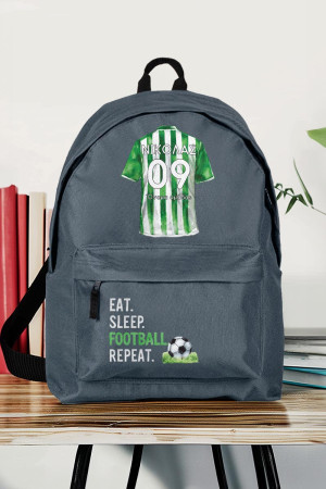 Σχολική Τσάντα Δημοτικού, Γκρι Χρώμα, Soccer Star Green