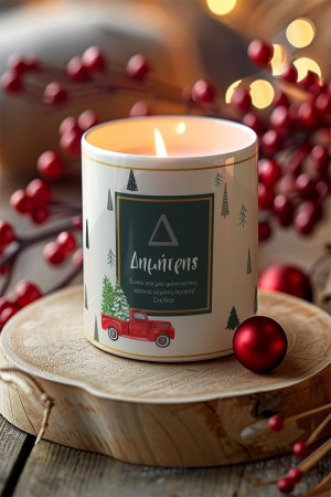 Αρωματικό Κερί, Χειροποίητο με Άρωμα Vanilla Cream, Xmas Time
