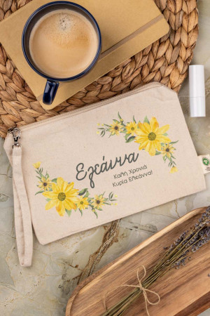 Πρακτικό Εκρού Τσαντάκι & Νεσεσέρ με Σχέδιο Daisy
