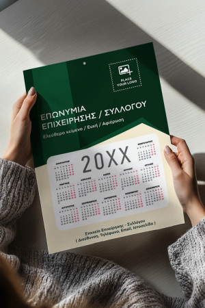 Ημερολόγιο 2026 με Λογότυπο για Συλλόγους & Επιχειρήσεις
