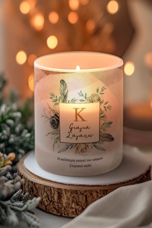 Χειροποίητο Κερί με Άρωμα Vanilla, Δώρο για Γιαγιά