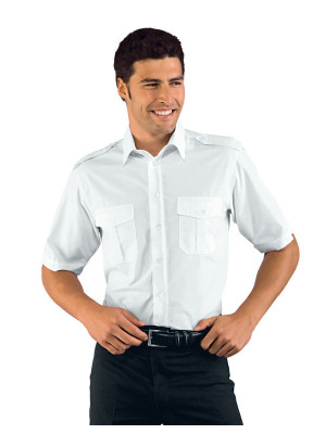 Isacco Chemise Homme Manches Courtes Blanche Pilota