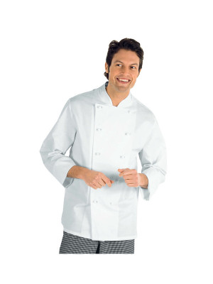 Isacco Veste Chef Cuisinier Livorno Blanc 100% Coton