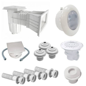 Astral Kit pièces à sceller piscine 8x4m béton/liner (LED)