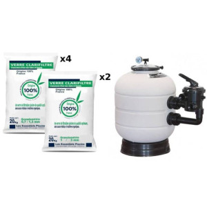 Astral Pack Millenium Side 12m3/h 560mm + Verre filtrant
