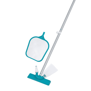 Bestway Kit de nettoyage épuisette et tête d'aspirateur pour piscine
