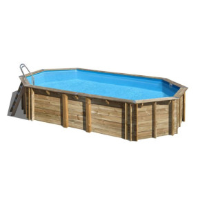 Piscine Gre bois Orange 755 x 456 x H 146 cm (Filtre à sable)