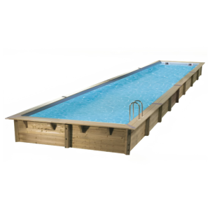 Piscine Ubbink bois Linéa - 1550 x 350 x H 155 cm (Filtre à sable) -