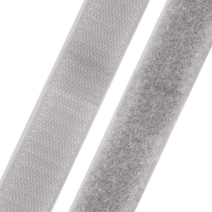 Klettband & Flauschband 20mm zum Annähen verschiedene Farben 154 - silbergrau