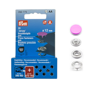 PRYM Jersey Druckknöpfe 12mm verschiedene Farben 811 - perlrosa