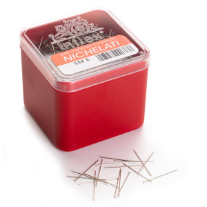500g Stecknadeln ST 0,60 x 30 mm silberfarbig - RED-BOX EF6