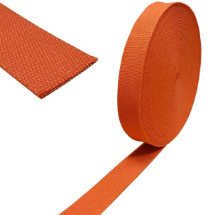 Baumwoll Taschengurt Gurtband 38mm Meterware 849 - orange