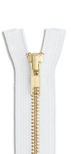 YKK Jeans Reißverschluss gold 501 - weiss | 18cm
