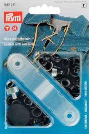 PRYM Ösen und Scheiben MS 4,0 mm brüniert