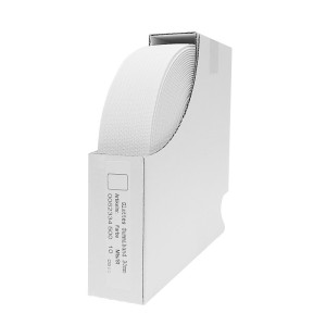 1 Rolle Gummiband 10mm - 50mm schwarz & weiss 25m Rolle 30mm weiss