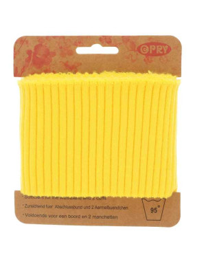 ABVERKAUF - Grobstrick - Cuff Fertigbündchen 110cm Rippenstrick 506 - gelb