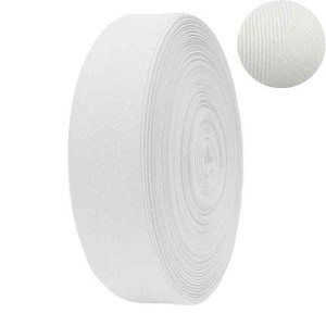 50m Rolle Baumwoll Nahtband 10mm 15mm 20mm 30mm 40mm schwarz weiss Köperband 501 - weiss | 40mm