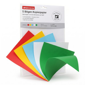 Kopierpapier Schnittmusterpapier 5 Farbig