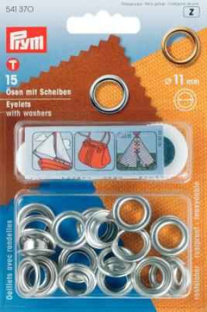PRYM Ösen und Scheiben MS 11,0 mm silberfarbig
