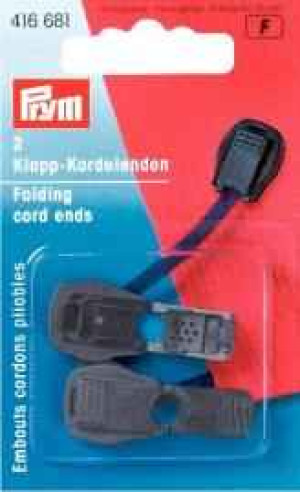 PRYM Klapp-Kordelenden KST schwarz