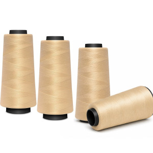 4 ROLLEN - Nähmit Overlockgarn - Coverlock Garn 1500m 842 - creme