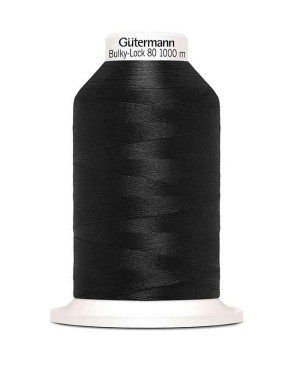 Gütermann Bulky-Lock 80 Bauschgarn 1000m Rolle 000-schwarz