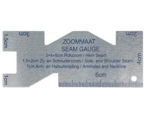 NÄHMIT PROFI Aluminium Handmaß Saummaß 10cm