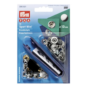 PRYM Sport Mini Druckknöpfe 13 mm silberfarbig
