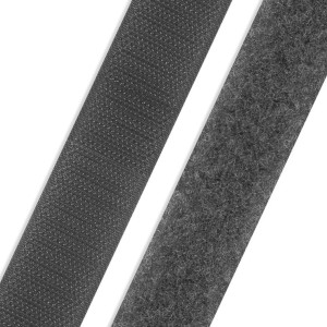 Klettband & Flauschband 20mm zum Annähen verschiedene Farben 182 - dunkelgrau