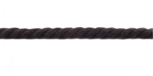MEGA Dicke gedrehte Baumwollkordel 12mm UNI 580 - schwarz