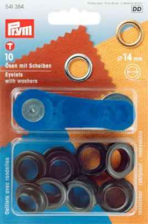 PRYM Ösen und Scheiben MS 14,0 mm brüniert