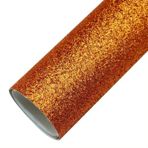 GLITZER Kunstleder Stoff 50 x 70 cm für kreative Näh- und Bastelprojekte Kupfer
